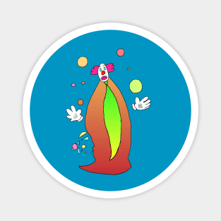 Sad Clown Juggling Magnet